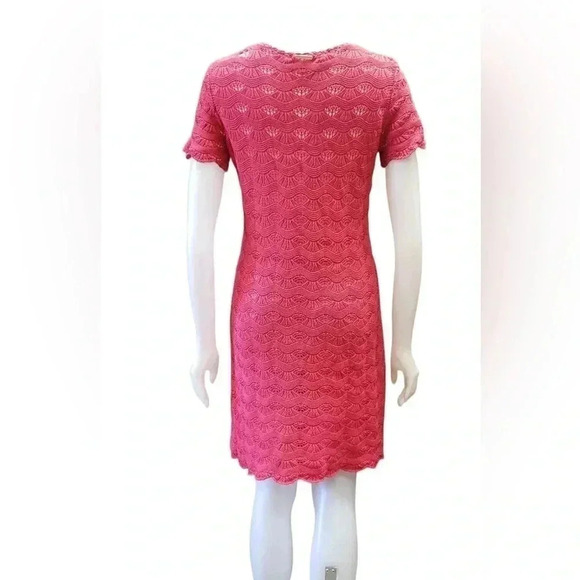 Michael Kors Crochet Fuchsia Dress Size Medium - Picture 9 of 10
